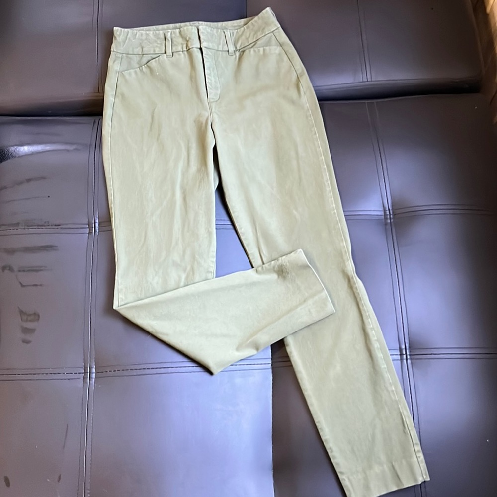 Green Pixie-Cut High Rise Pants